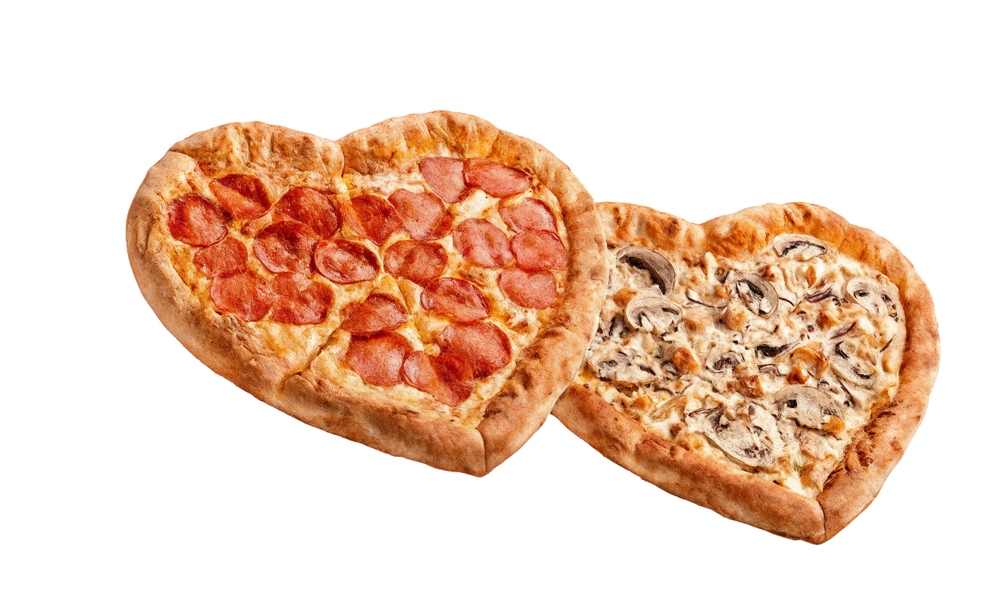 Две пиццы Pizza Heart в форме сердца