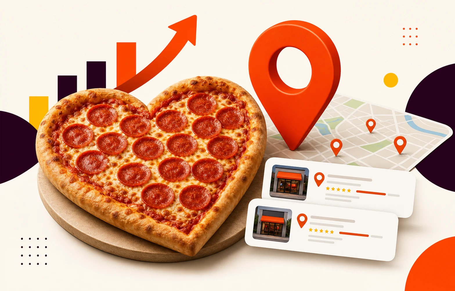 Pizza Heart: SEO-витрины на картах
